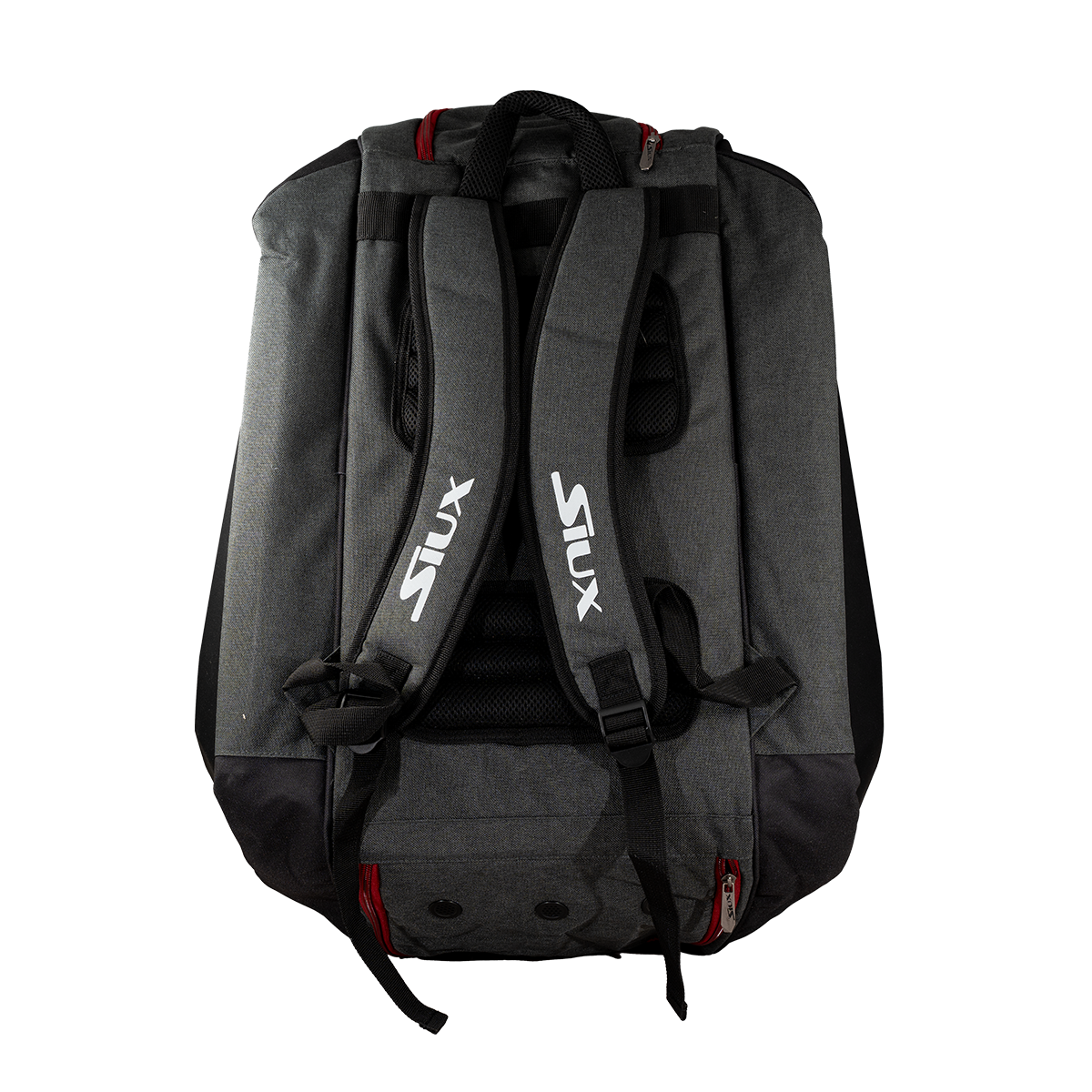 Black/Red Padel Bag with visible Siux branding on a white background